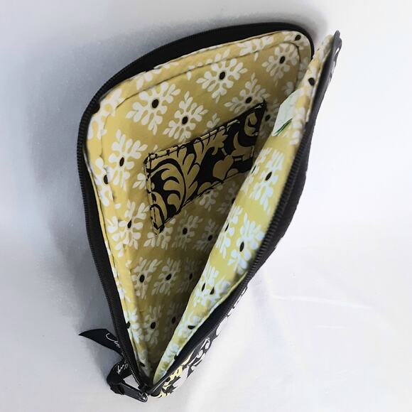Vera Bradley Baroque Clutch iPad Cover Black Yellow White - Picture 3 of 4